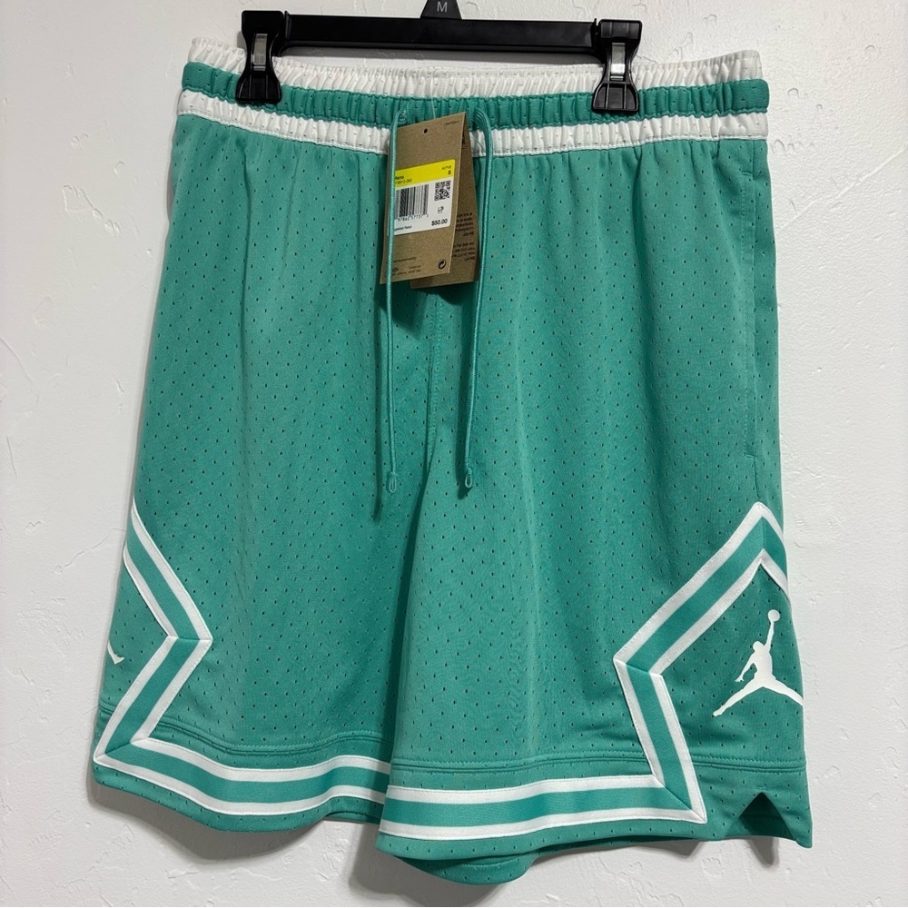Jordan Sport Men's Dri-Fit Mesh Diamond Shorts NEW Men's Small Aqua Mint Green